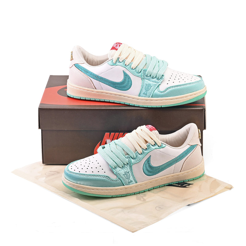 Nike Air Jordan 1 Retro Low OG Trophy Room Away - Branco e Verde Água