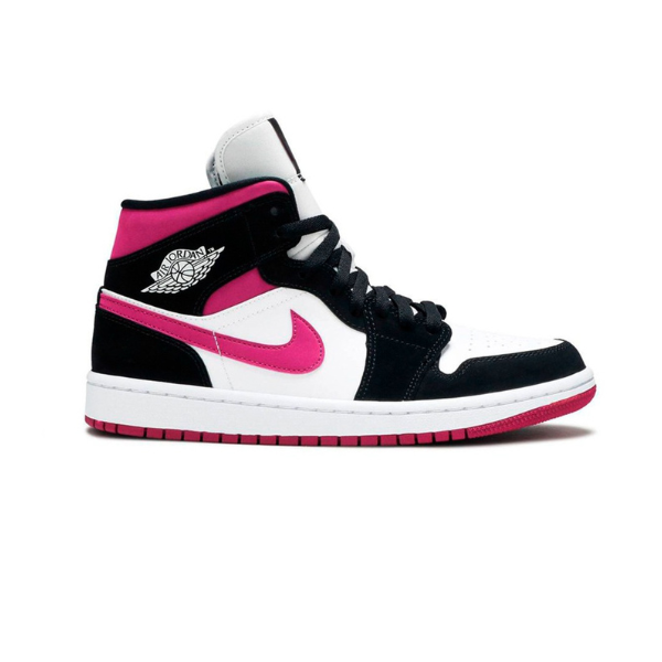 Air Jordan 1 Mid Cactus Flower - Preta e Rosa